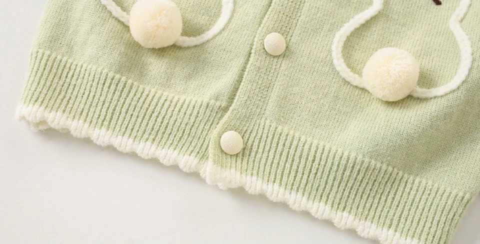 Girls Woolen Jersey Vests Spring Autumn 2024 Children Knitted Sweaters Coats For Baby Outerwear Clothes Kids Tops Costume 4 5 6YXJ240819