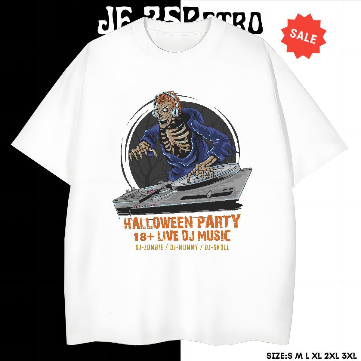Free Shipping T Shirt For Man halloween Breathable Soft Hip Hop Street Black Oversized 100% Cotton 230g Men Tshirts 2024 DIY Tee Shirt