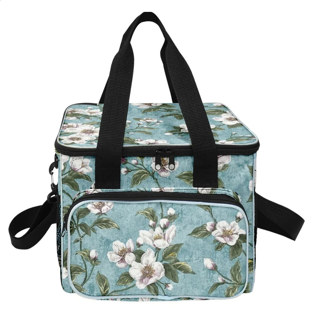 Classic Cool picnic Crossbody Camellia sinensis More Big Lunch Bag 3D Print Thermal insulation Food Handbags Ice Bags 240819