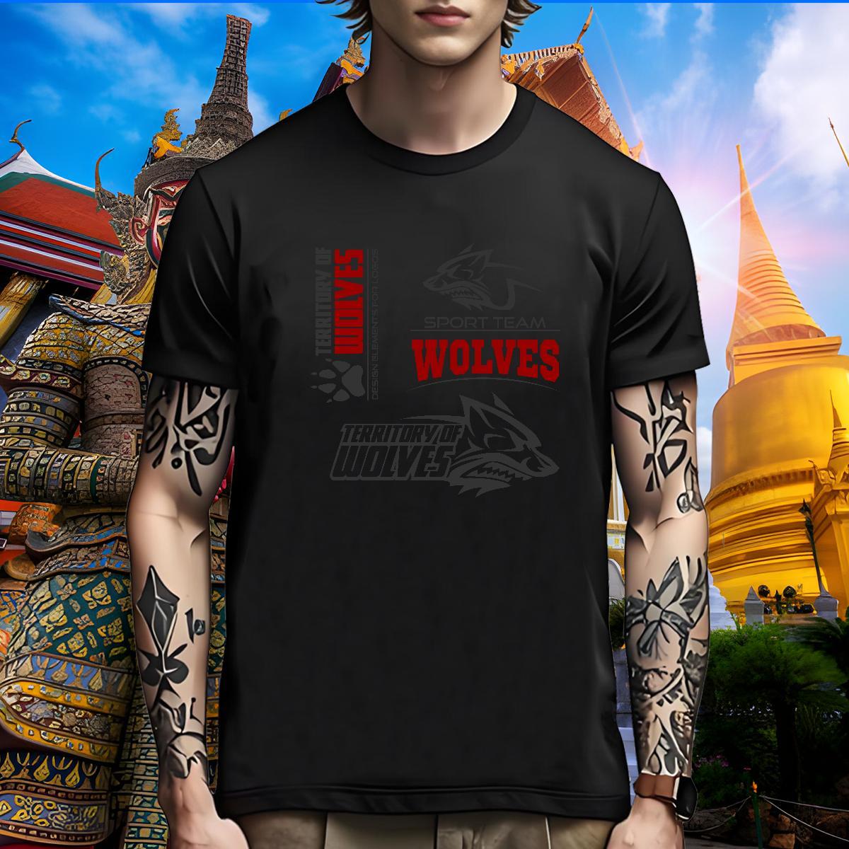 Cool Design Men T Shirts wolf Short Sleeve Soft Summer Casual Custom Print Oversized 230g 100% Cotton Mens Tshirts DIY Customized Wear
