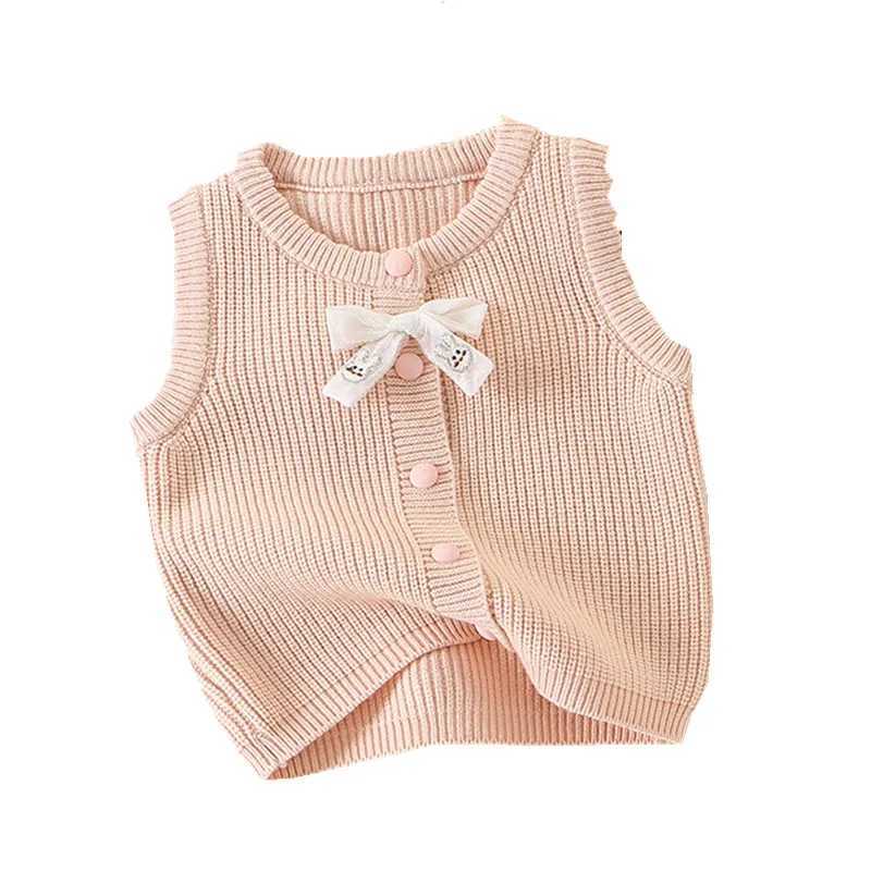 Girls Knitted Vest Spring Summer 2024 Children Woolen Jersey Sweaters Tops For Baby Outerwear Clothes Kids Costume Outfits 5 6YXJ240819