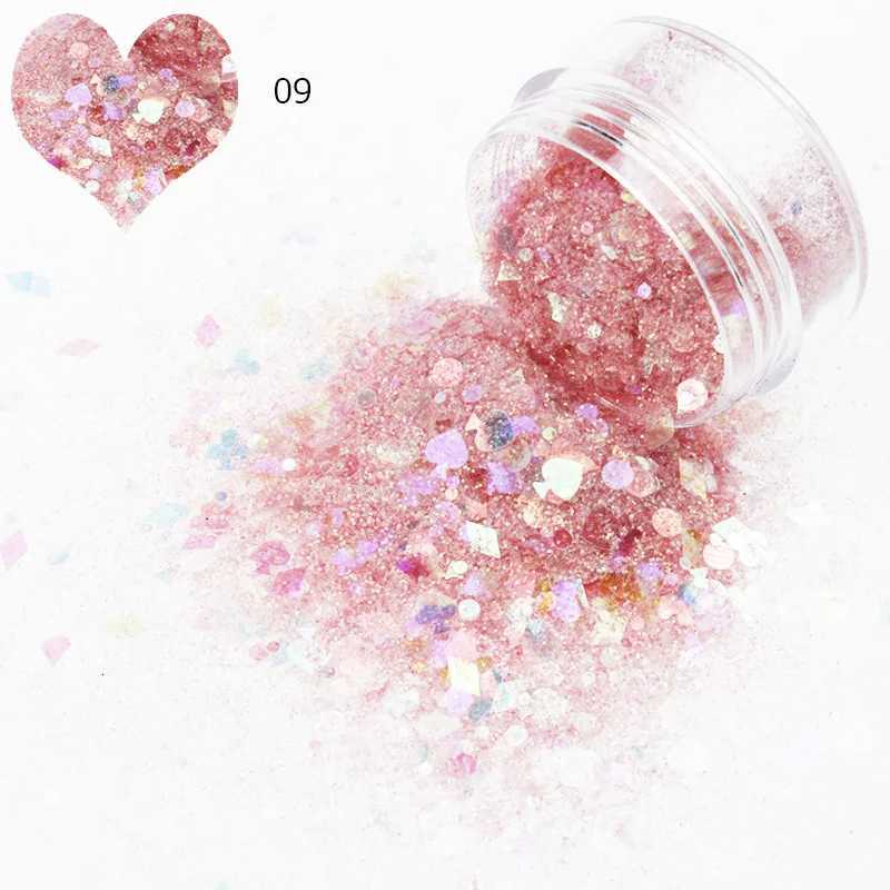 1Box Round And Star Shape Dream Mixed Glitter Powder Sequins Colorful Flakes 3D DIY Sliders Dust For Nail Art DecorationsXJ240815