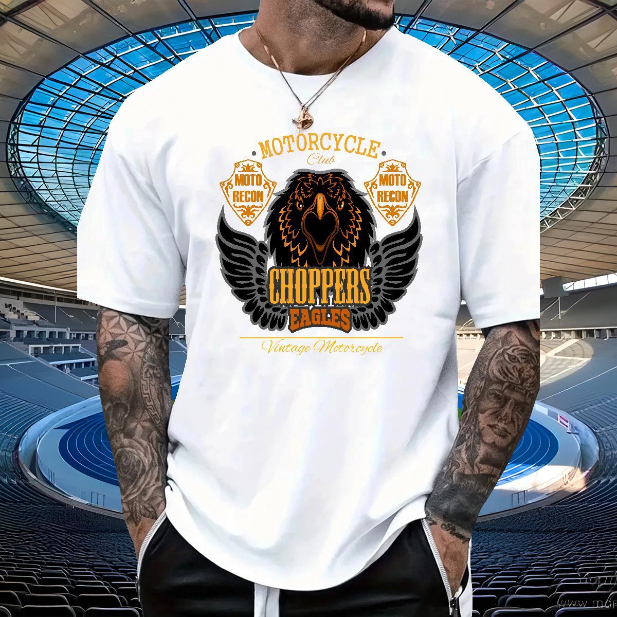 Designer T-Shirts eagle Crew Neck Breathable Casual Custom Printed 100% Cotton 230g Men Clothes T-Shirt New Arrival Polos