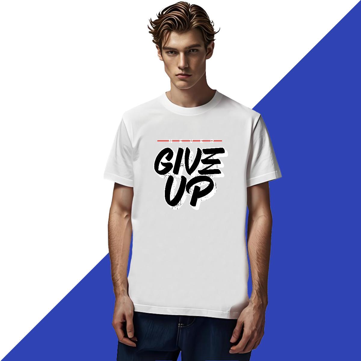 Loose give up 230g Cotton Tshirt for Man Woman Daily Outfit Breathable Short Sleeve T-Shirts Custom Custom Anime Clothes