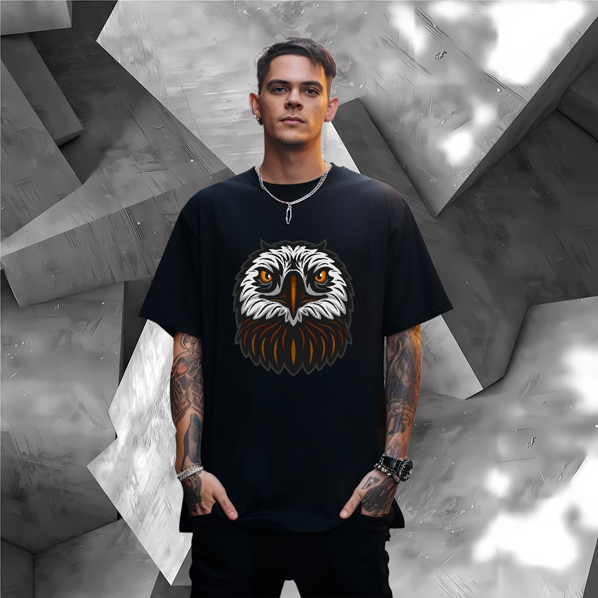 Brand T Shirts Men owl O Neck Short Sleeves Street Custom Big Size 230g Pure Cotton Tshirt for Man Woman Stylist Polos