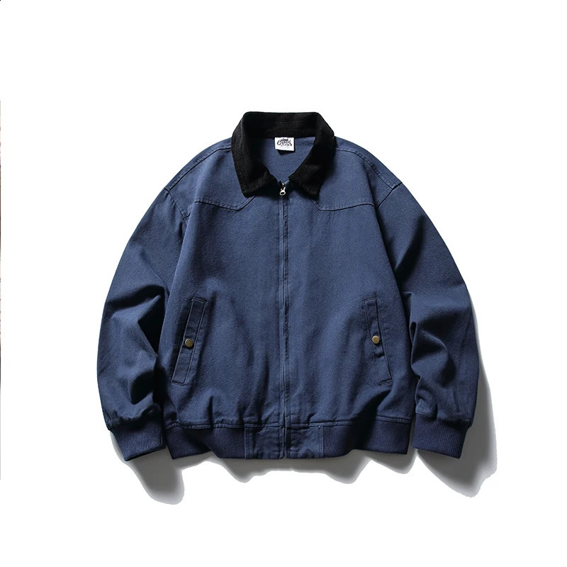 American Vintage Autumn Unisex Jacket Men Streetwear Loose Casual Cargo Bomber Jacket Cityboy Spring Coat Couple Outerwear 240819