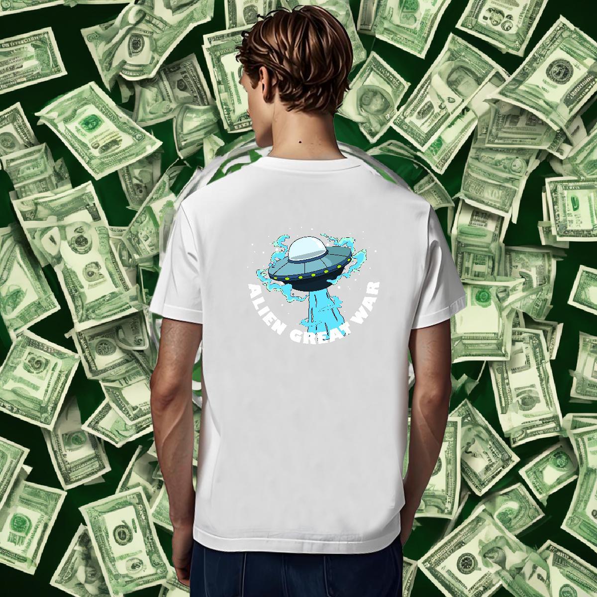 Comfortable Mens Tshirts High Street Hip Hop 230g 100% Cotton Cartoon Printing L-4XL Crew Neck Breathable ET T Shirt For Man 2024 Designer Tops Tees