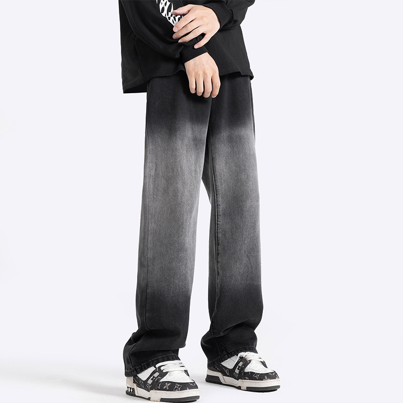 Mens Casual Pants Hip-Hop Street Jeans Y2k Vintage Loose Fit Denim Pants R240820