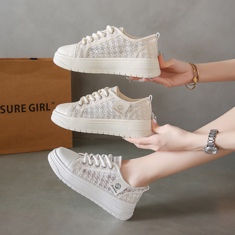 Ddmysports Summer New Instagram Korean Edition Ollow Small White Female Students Thick Sole Versatile Casual Sports Board Shoes P OUTDOOR