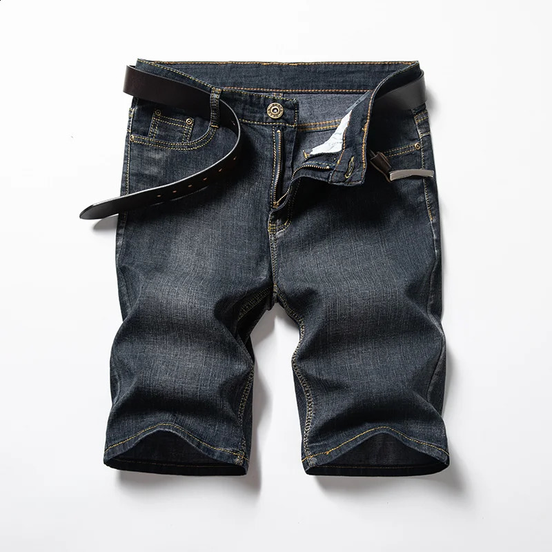 Summer mens Capris straight denim shorts loose fit casual jeans 240819