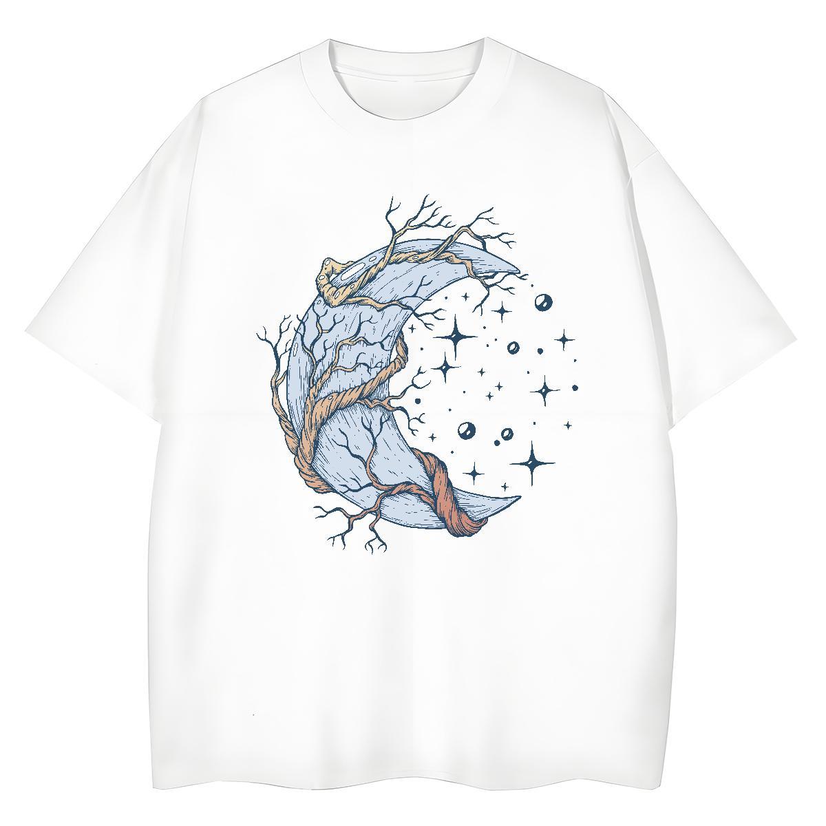 Brand Women Tshirts Street Breathable Crew Neck Tops Loose 230g 100% Cotton ET Plus Size Cartoon T-Shirts