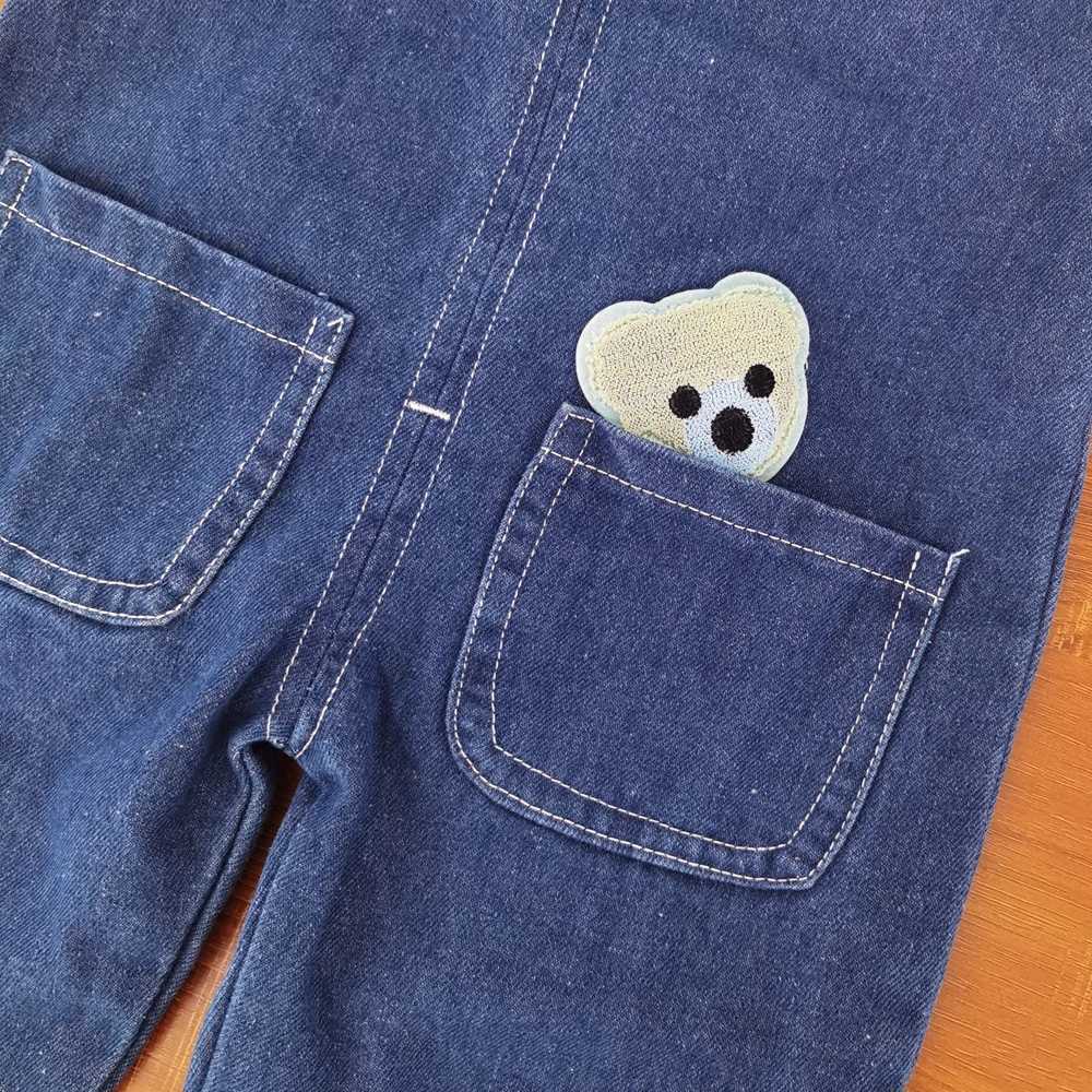 IENENS toddler boys jumpsuit denim covering Dungarees baby girls jeans pants clothing suitable for 0-4 years old W240806