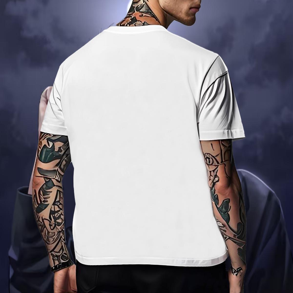 Free Shipping Mens Tshirts dog's paw Beach 230g 100% Cotton Tee Shirt Breathable Short Sleeve Loose Man T Shirts Customized Print