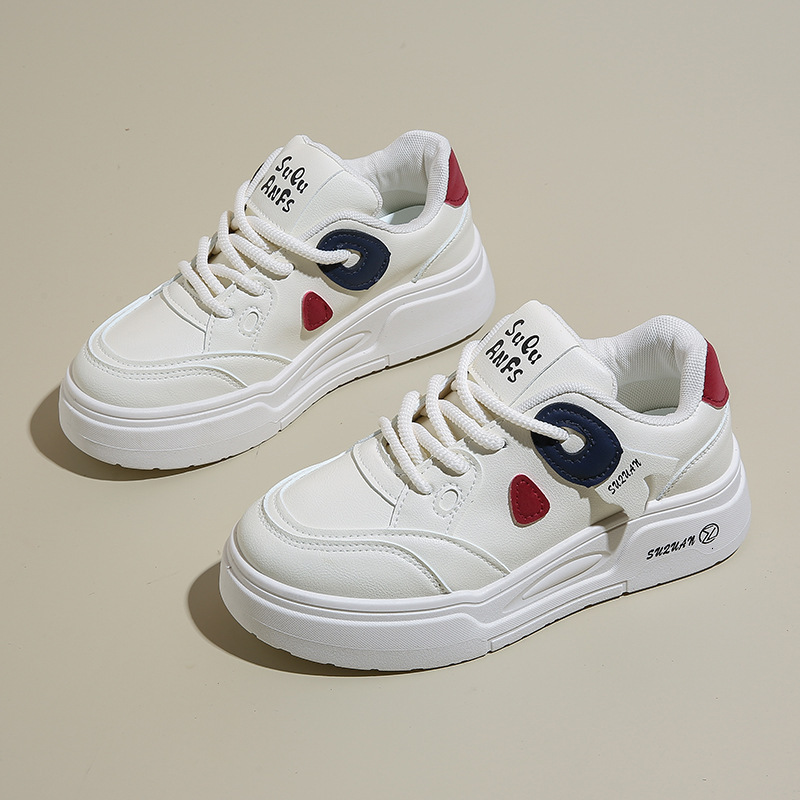 Ddmysports Autumn New Ins Korean Edition Fashion White For Female Students Thick Bottom Versatile Casual Sports Board Shoes K OUTDOOR
