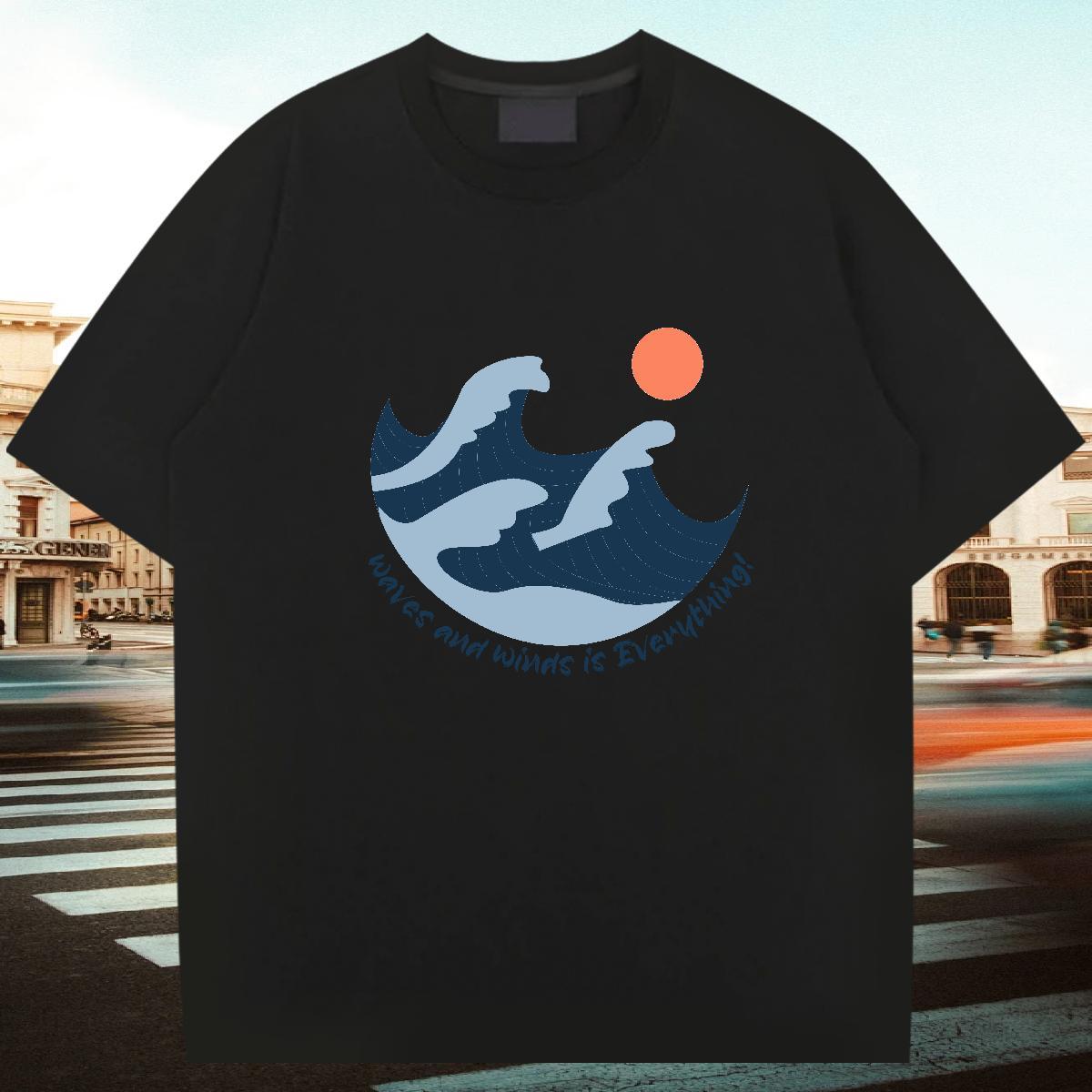 Unisex Tshirt for Man Woman Street Wear 100% Cotton 230g Custom Print Plus Size Breathable Soft beach T Shirt For Man Free Shipping Clothes