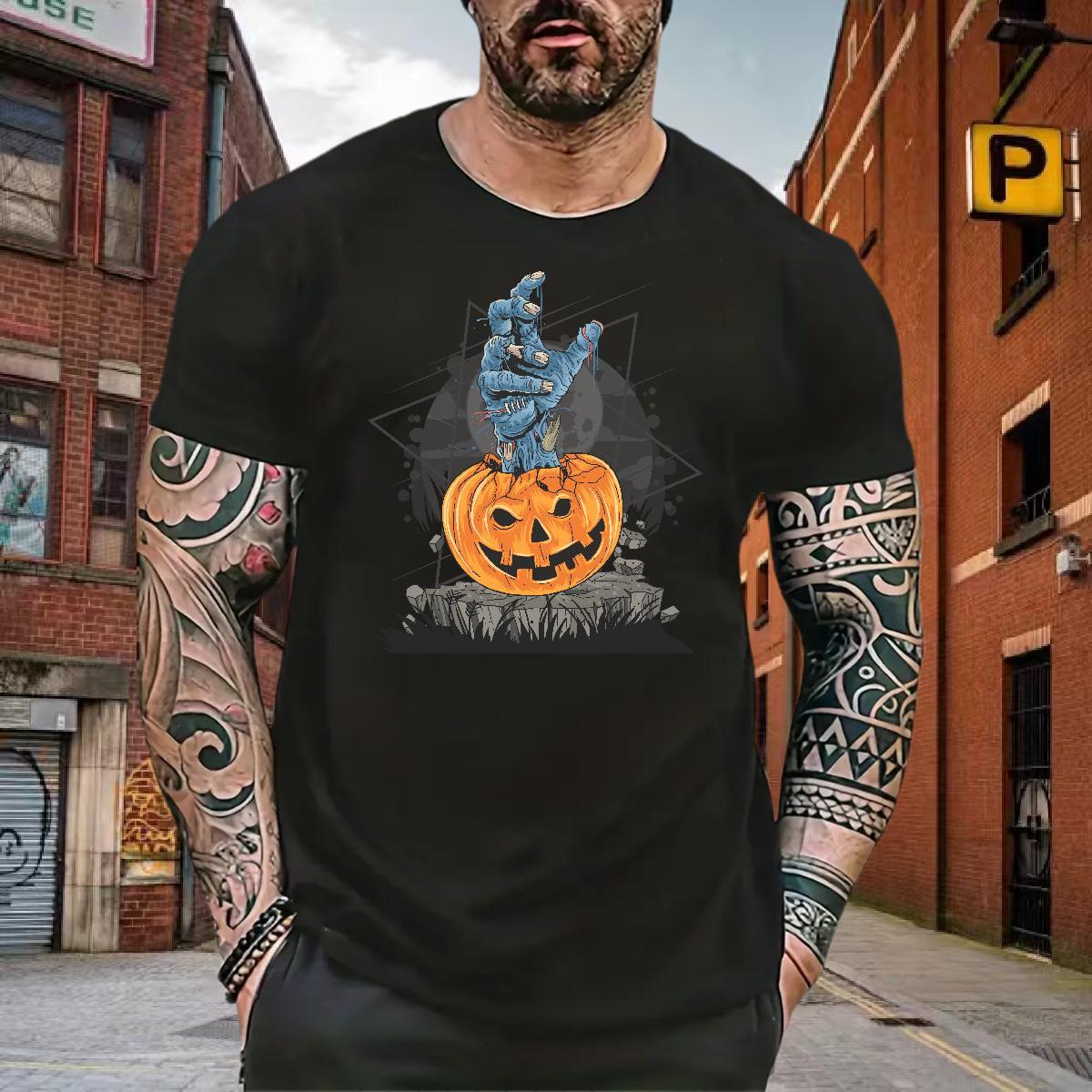 Soft T Shirt For Man halloween Breathable Crew Neck Anime Printing Street Custom Printing 230g Pure Cotton Mens Tshirts Fashion Casual Tops Tees