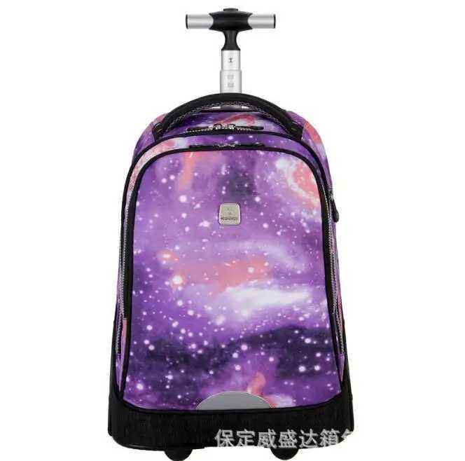 School Bag for girls with wheels Travel Rolling backpack Bags for teenagers travel trolley bag Children wheeled backpack bags Y240820