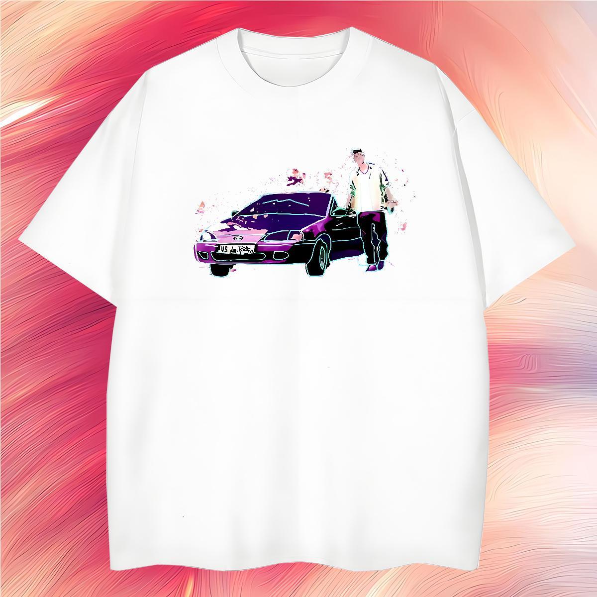 Cool Design car 230g Pure Cotton Men Tees Beach O Neck Short Sleeves T-Shirts for Men Fashion Designer Customized Tops Tees