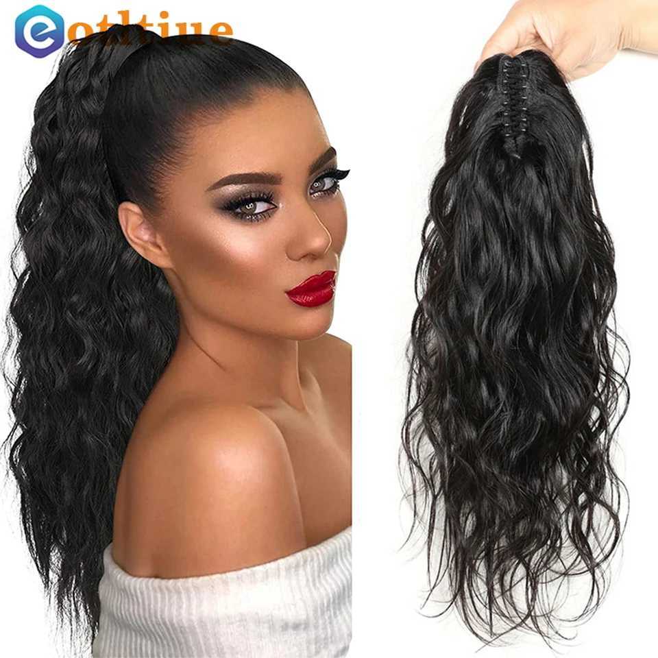 Body wave ponytail human hair claw clip hair 100% Remy hair extension natural black 8-28 inches women wholesale W240817