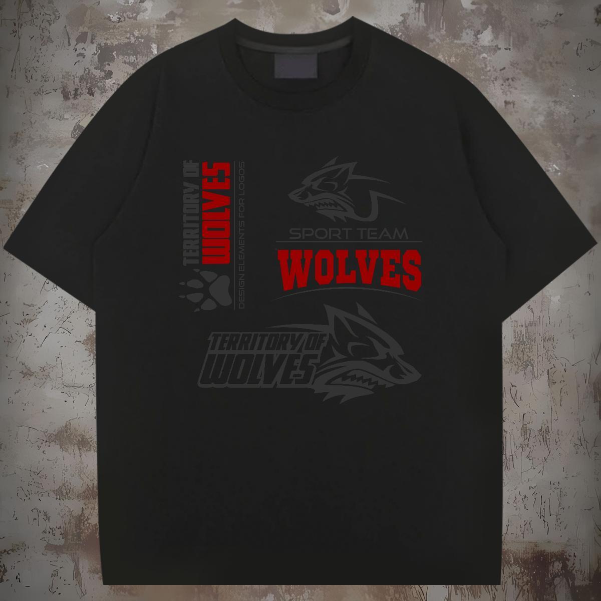 Soft T Shirt For Man wolf Breathable Soft Hip Hop Plus Size Custom 230g 100% Cotton Couples T Shirts 2024 Designer Tops Tees