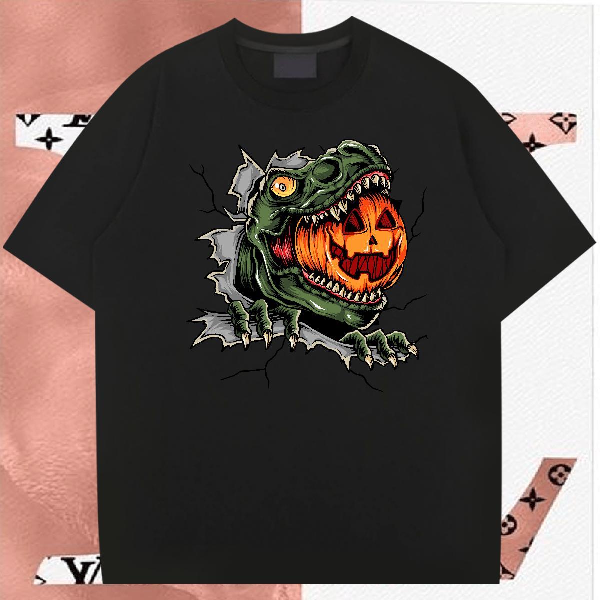 2024 Summer pumpkin Men Tshirts 230g Pure Cotton Man T Shirts Anime Casual Beach Breathable Short Sleeve High Quality Top Tees