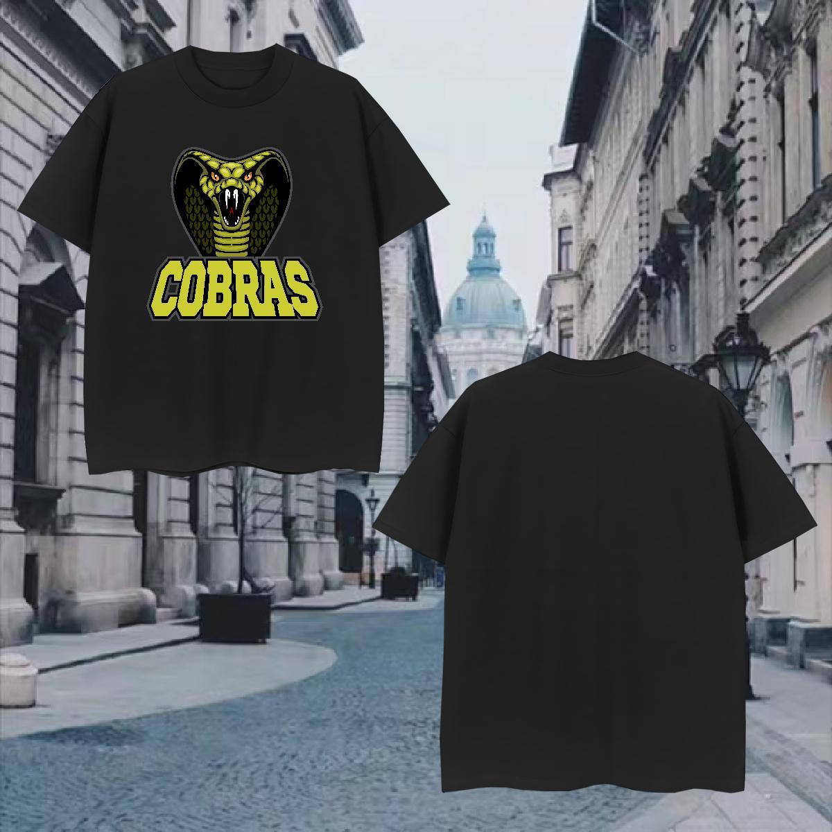 Wholesale T Shirts Men cobra Breathable Short Sleeve Anime Printing Street White Plus Size 100% Cotton 230g Men Tshirts DIY Customized Tee Shirt