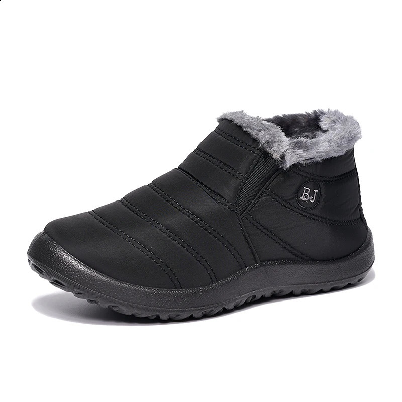 Winter Men Boots Waterproof Snow Boots Warm Fur Casual Men Shoes Antislip Ankel Boots Plush Cotton Shoes 240819