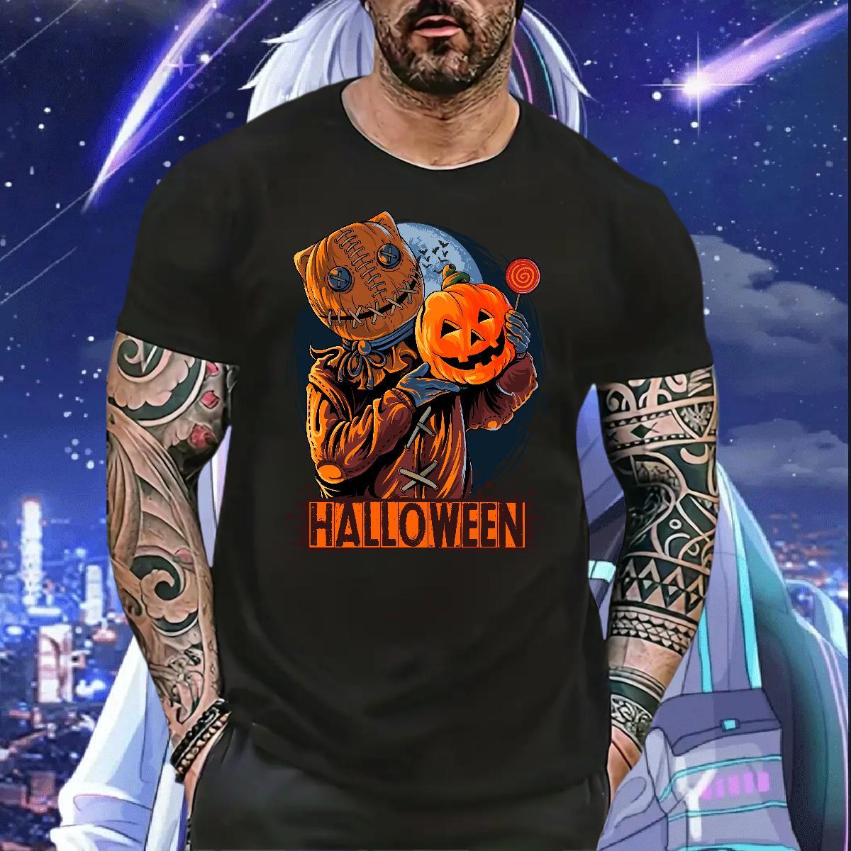 Fashion Design halloween Men Tshirts 230g Pure Cotton Men T Shirts Plus Size Custom Street Wear O Neck Short Sleeves Brand Tees