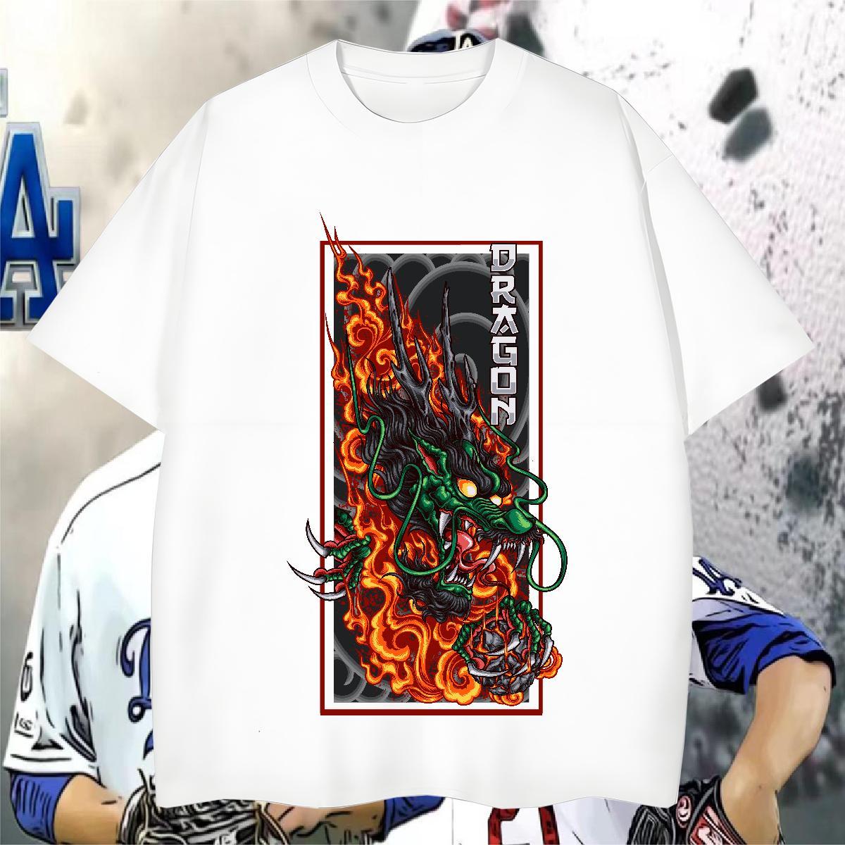 T shirt 100% Cotton 230g dragon Street Wear Breathable Soft DIY Men Tshirts Factory Direct High Quality Tees