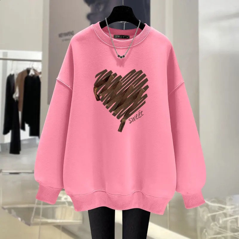 Autumn Winter Fashion Printed Sports Shirt Womens Oneck Casual Loose Cotton Hoodie Retro Zipper 240819