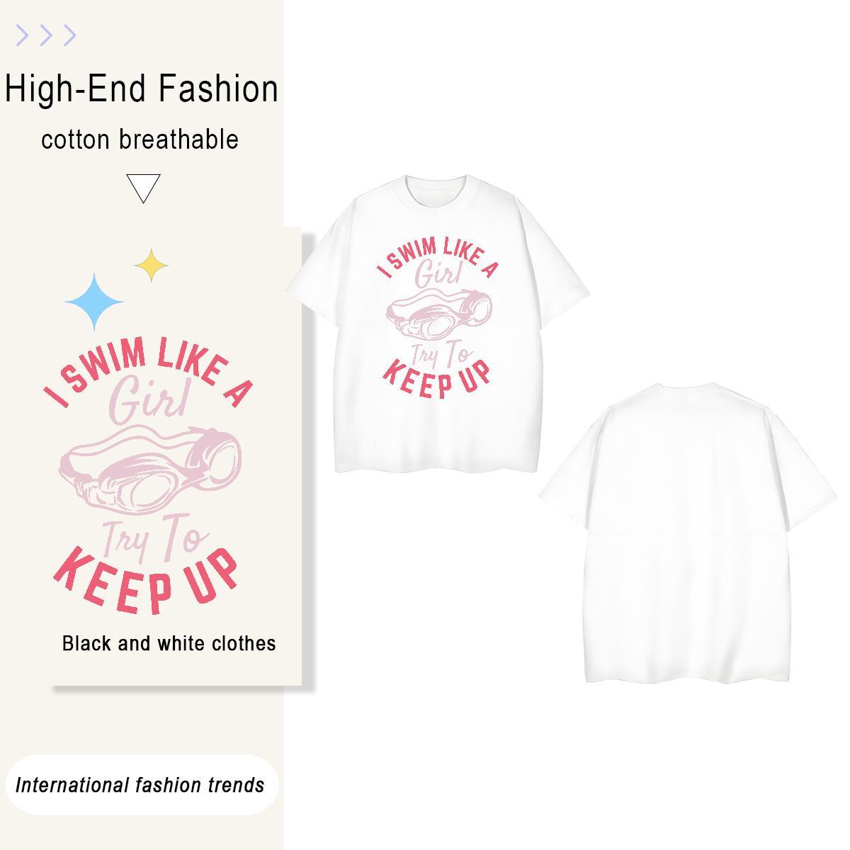 Soft keep up 100% Cotton 230g Men Clothes T-Shirt Hip Hop Street Round Neck Short Sleeve T Shirts Men Fashion Casual DIY Printed Top Tees