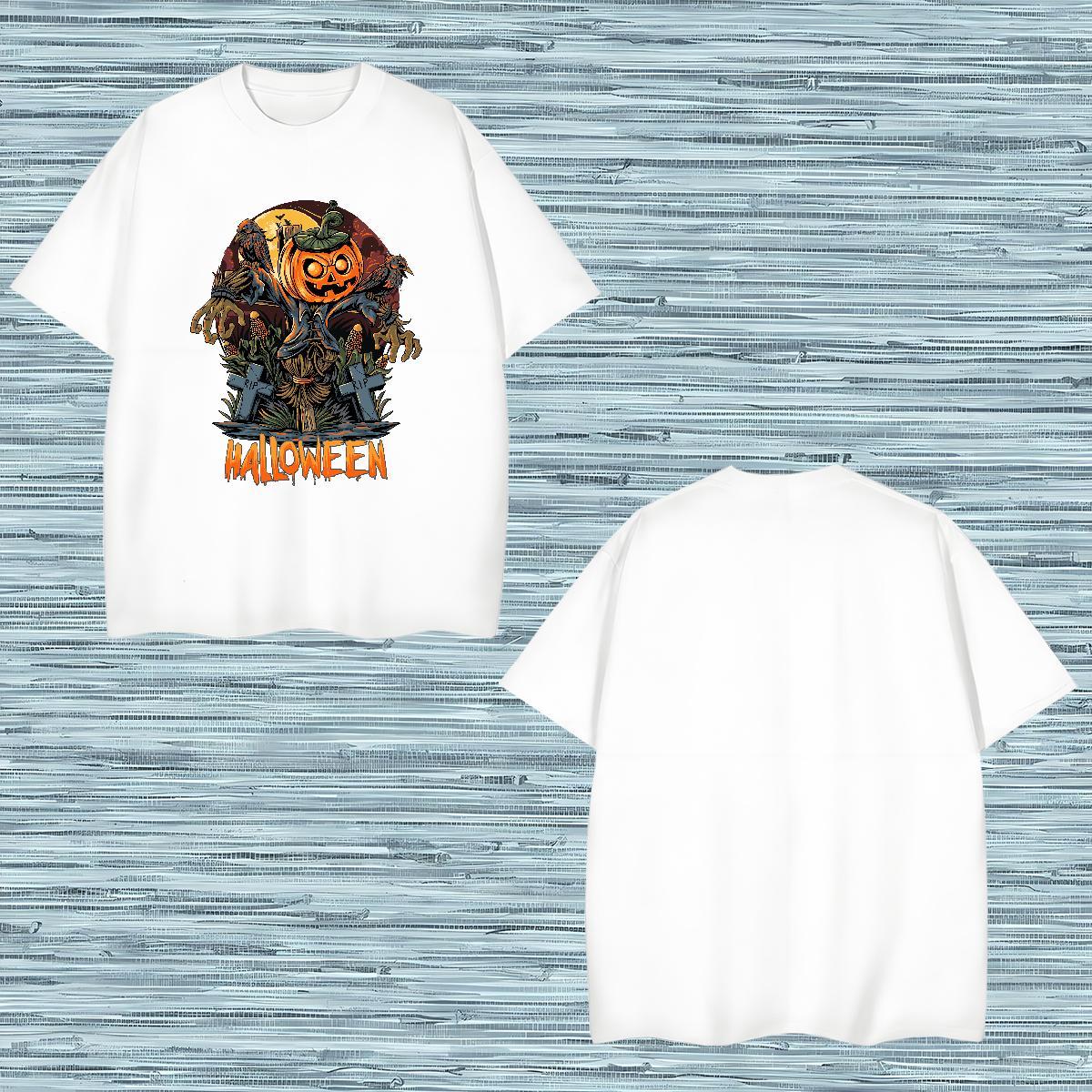 Designer Mens T Shirts scary O-Neck Short Sleeve Anime Printing Street Customized Print 230g Pure Cotton Men Tshirts New Designer Tees Shirts