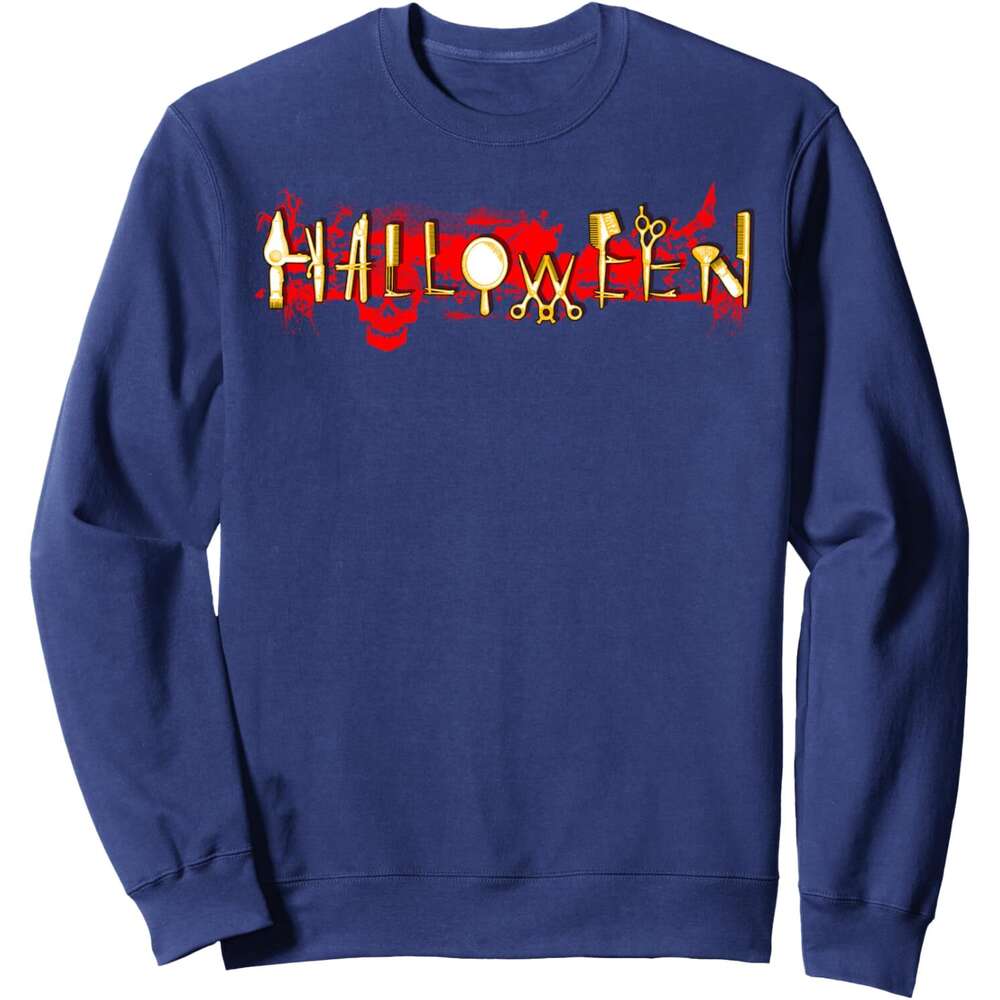Long Sleeve Shirts For Men Sweatshirt Scary Halloween Themed Hair Stylist Item Funny Gift Sweatshirt T Shirt Graphic Tee Streetwear Casual Tops Clothe