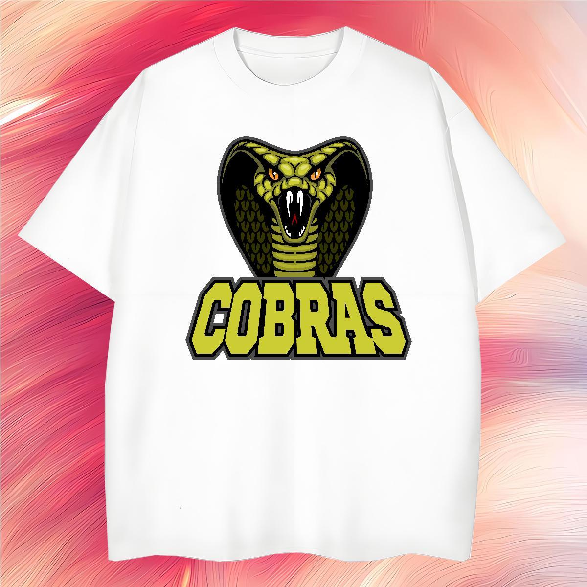 Wholesale Mens Tshirts cobra Spring Summer 230g Pure Cotton Tees Shirts Short Sleeve Soft Classic Mens T Shirts Anime Print