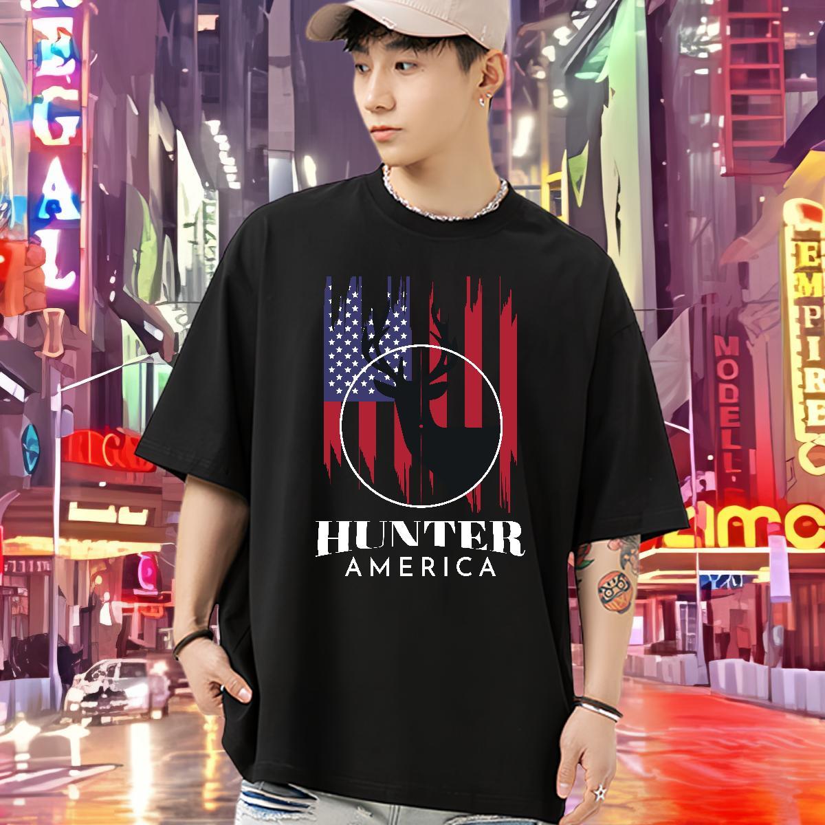 Factory Direct Mens Tshirts Deer Street Casual 100% Cotton 230g Tees Breathable Short Sleeve Popular Men T Shirts Custom Printing