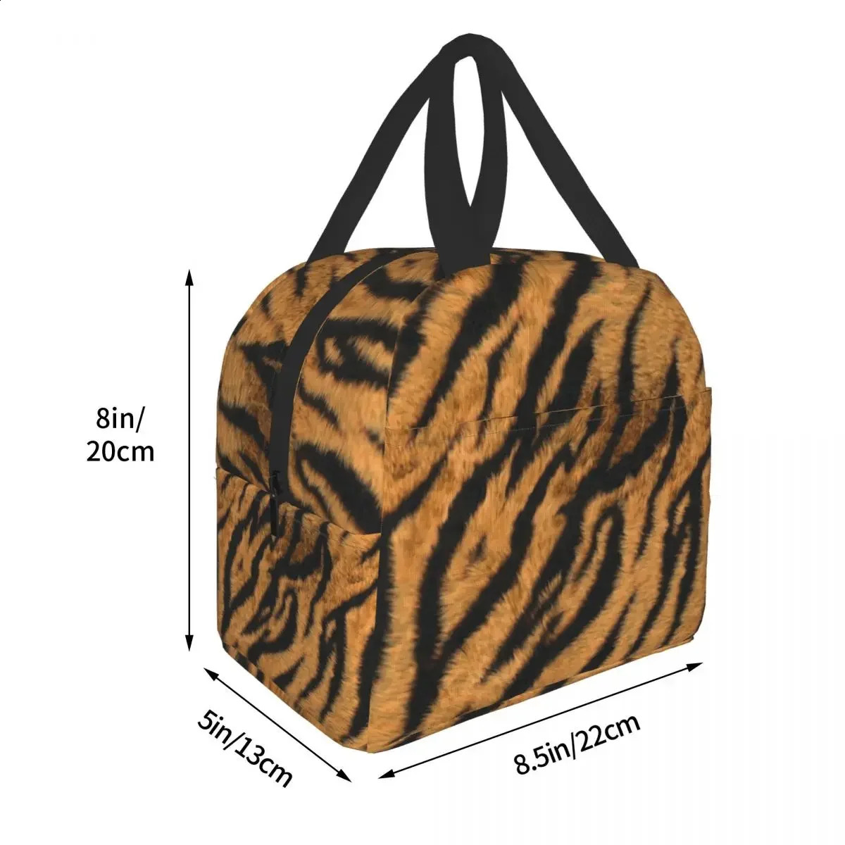 Animal Skin Tiger Stripe Print Lunch Bag Men Women Cooler Thermal Insulated Lunch Box School Food Picnic Bags 240819