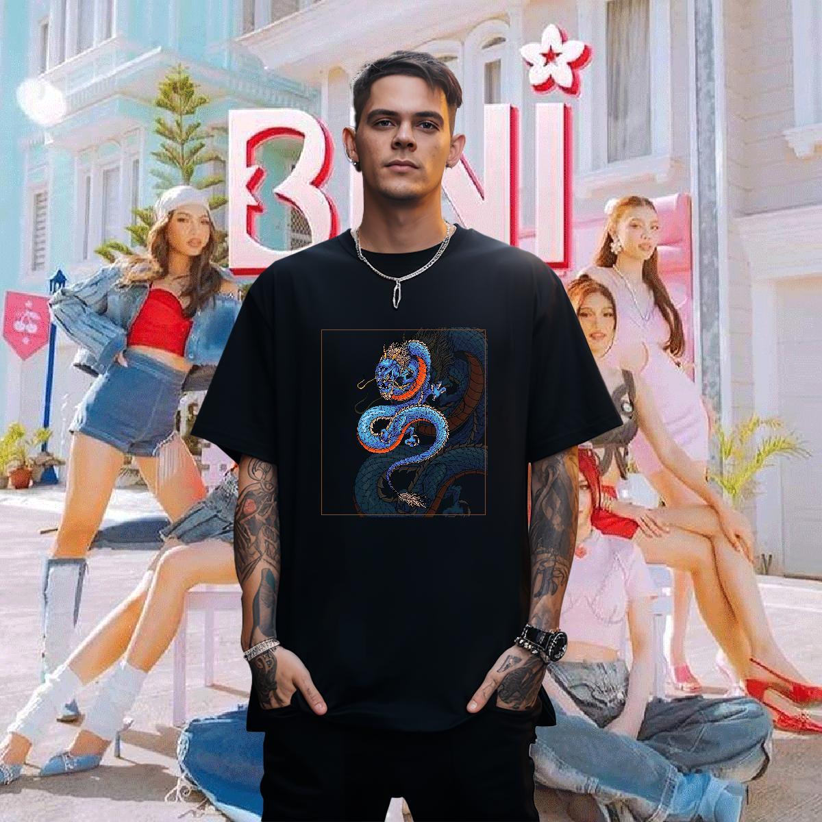 Men T Shirts 230g Pure Cotton dragon Street wear Hip Hop Crew Neck Breathable Asian Size Tshirt for Man Woman Free Shipping Classic Clothings