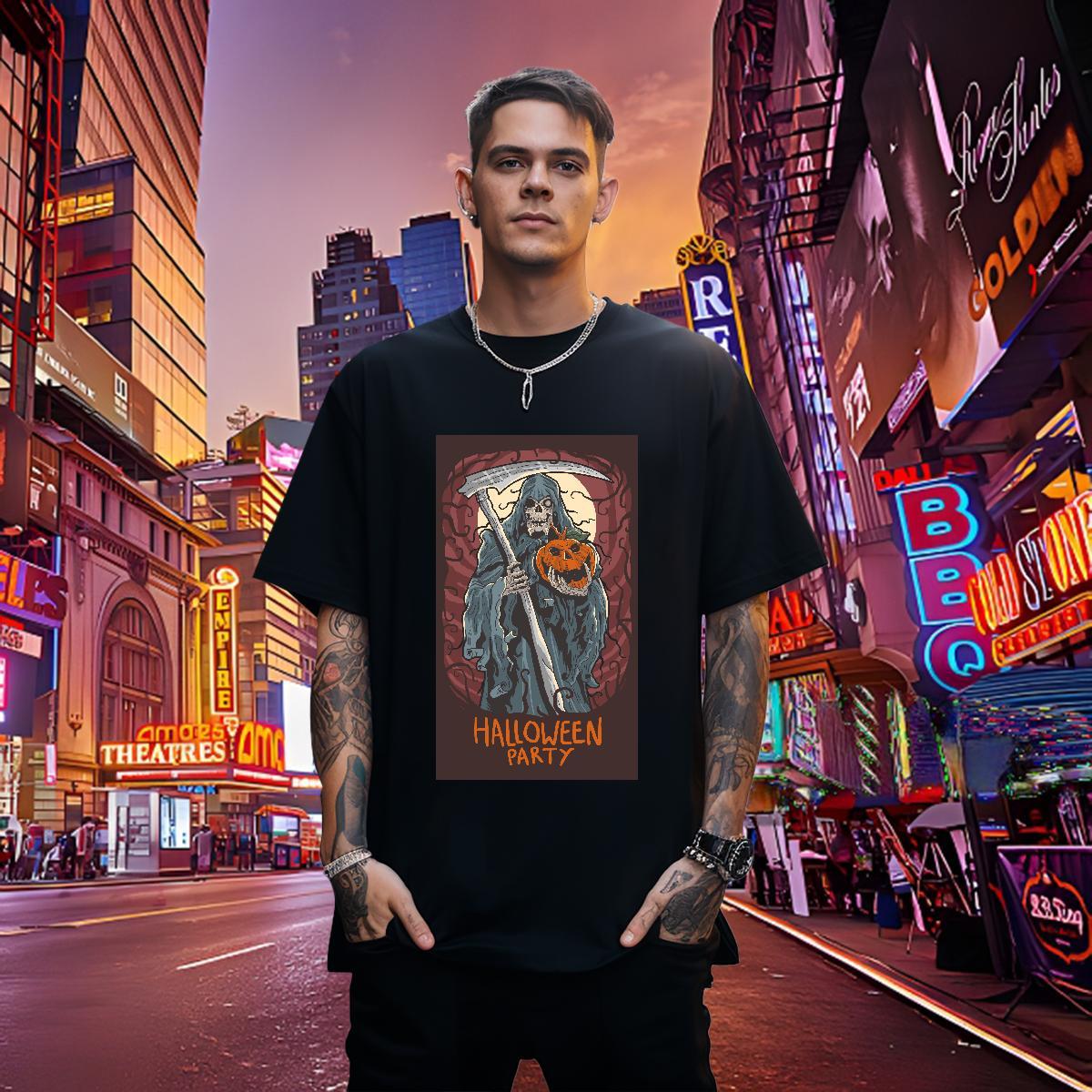 Comfortable Mens T Shirts witch Short Sleeve O-Neck Hip Hop DIY Printed 230g Cotton Tshirt for Man Woman New Tops Shirt