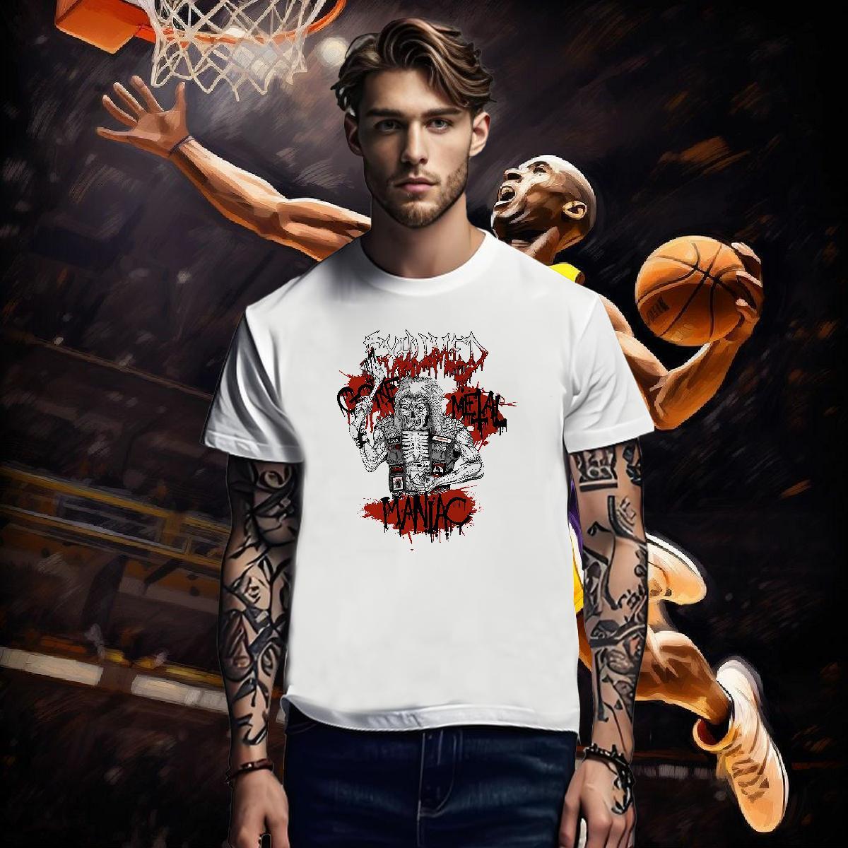 T-Shirts 230g Cotton scary High Street Hip Hop Crew Neck Asian Size Men Clothes T-Shirt Factory Direct Wholesale Tee Shirt