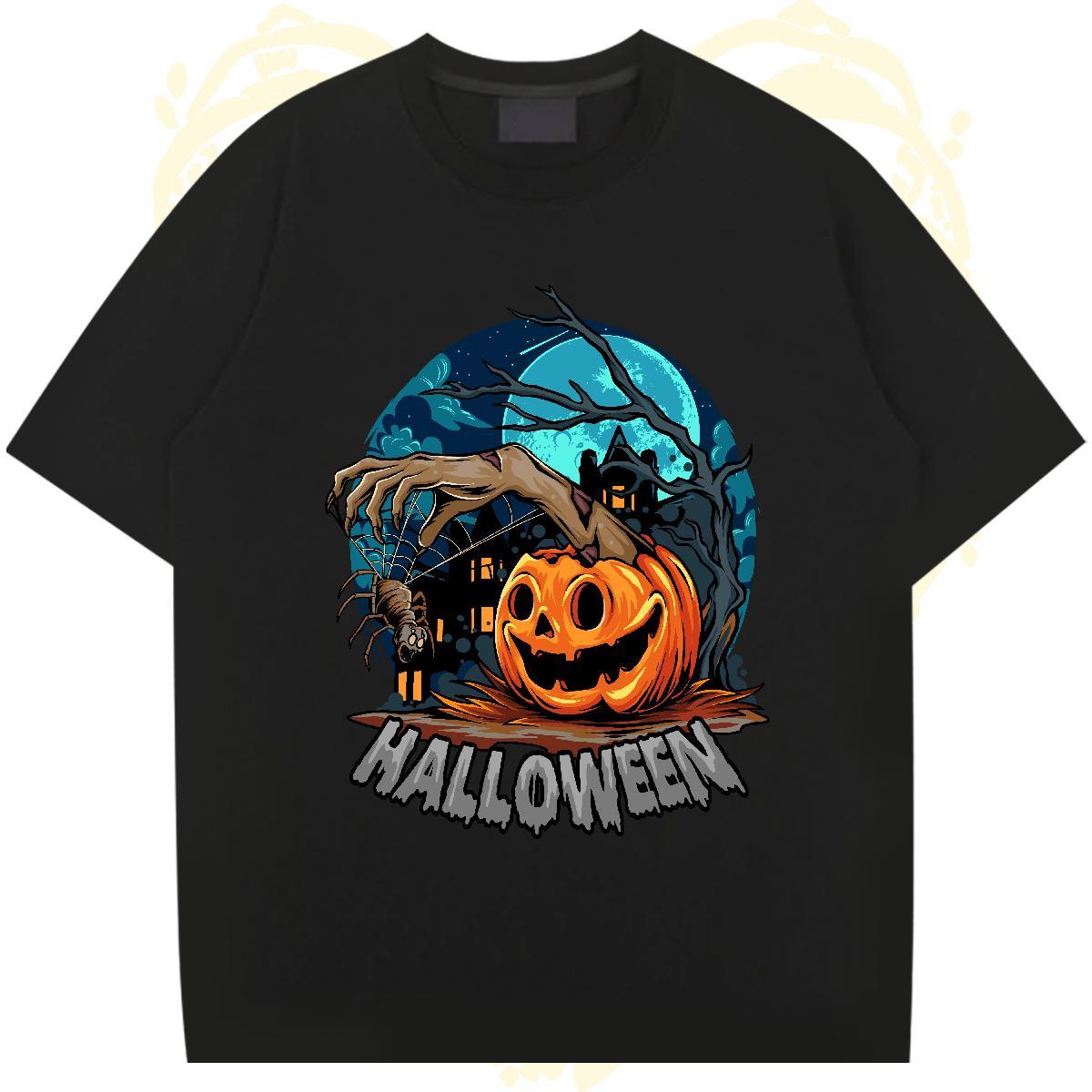 Cool Design Man T Shirts pumpkin Breathable Short Sleeve Sport Anime 230g Cotton Mens Tshirts 2024 Designer Tops Tees