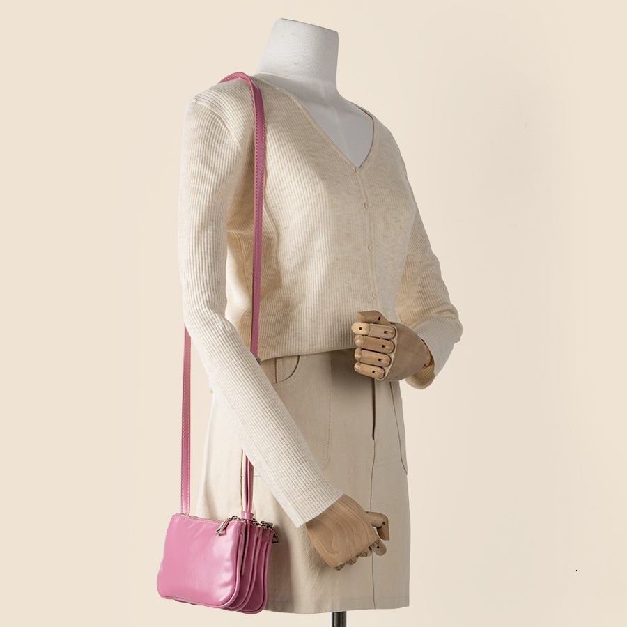 PU solid color single shoulder new small square with multiple pockets, high-end sense, niche and versatile crossbody bag for women in summer