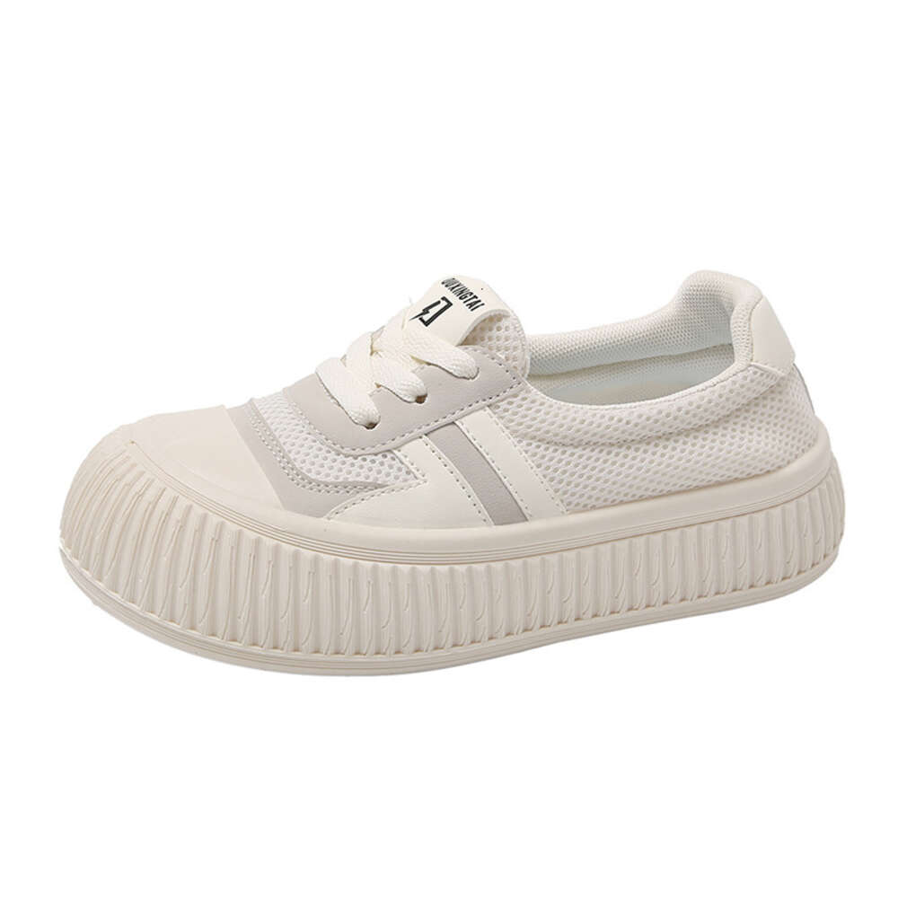 Ddmysports Autumn New Ins Korean Edition Transparent Network White For Female Students Thick Bottom Versatile Casual Sports Board Shoes XT OUTDOOR