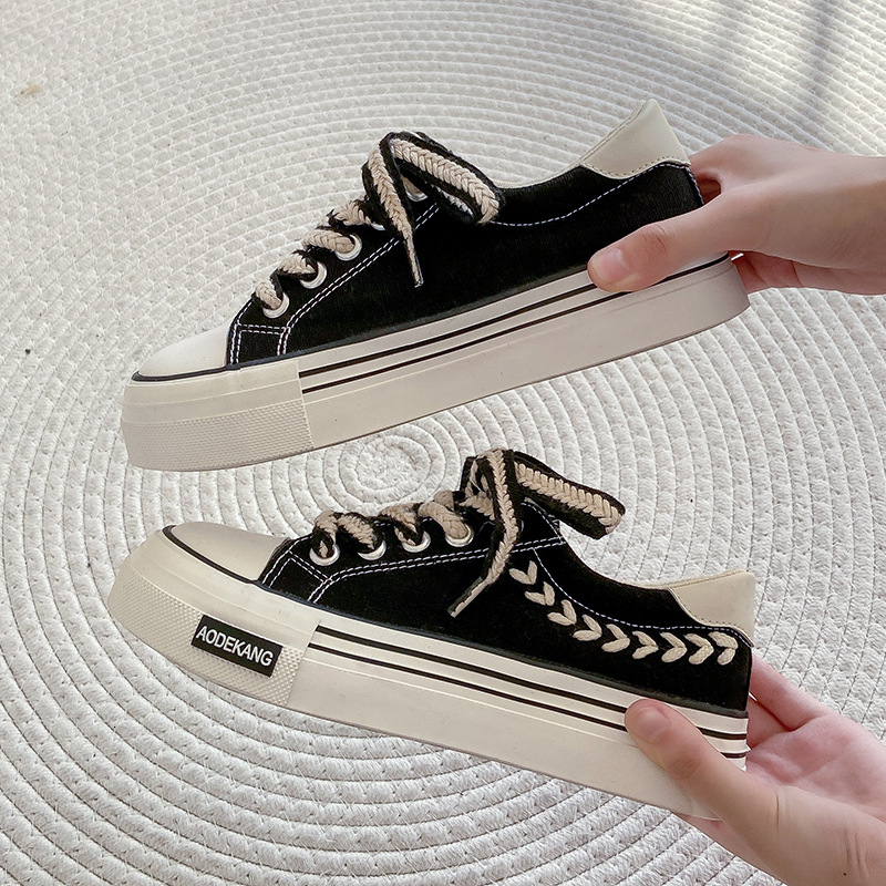 Ddmysports Instagram Korean Canvas Spring New Casual Little White For Women Comfortable And Small Student Board Shoes OUTDOOR