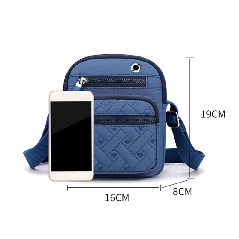 Womens waterproof shoulder bag with ten letter zipper mobile phone womens multifunctional handbag wrist bag wallet womens bag 240819