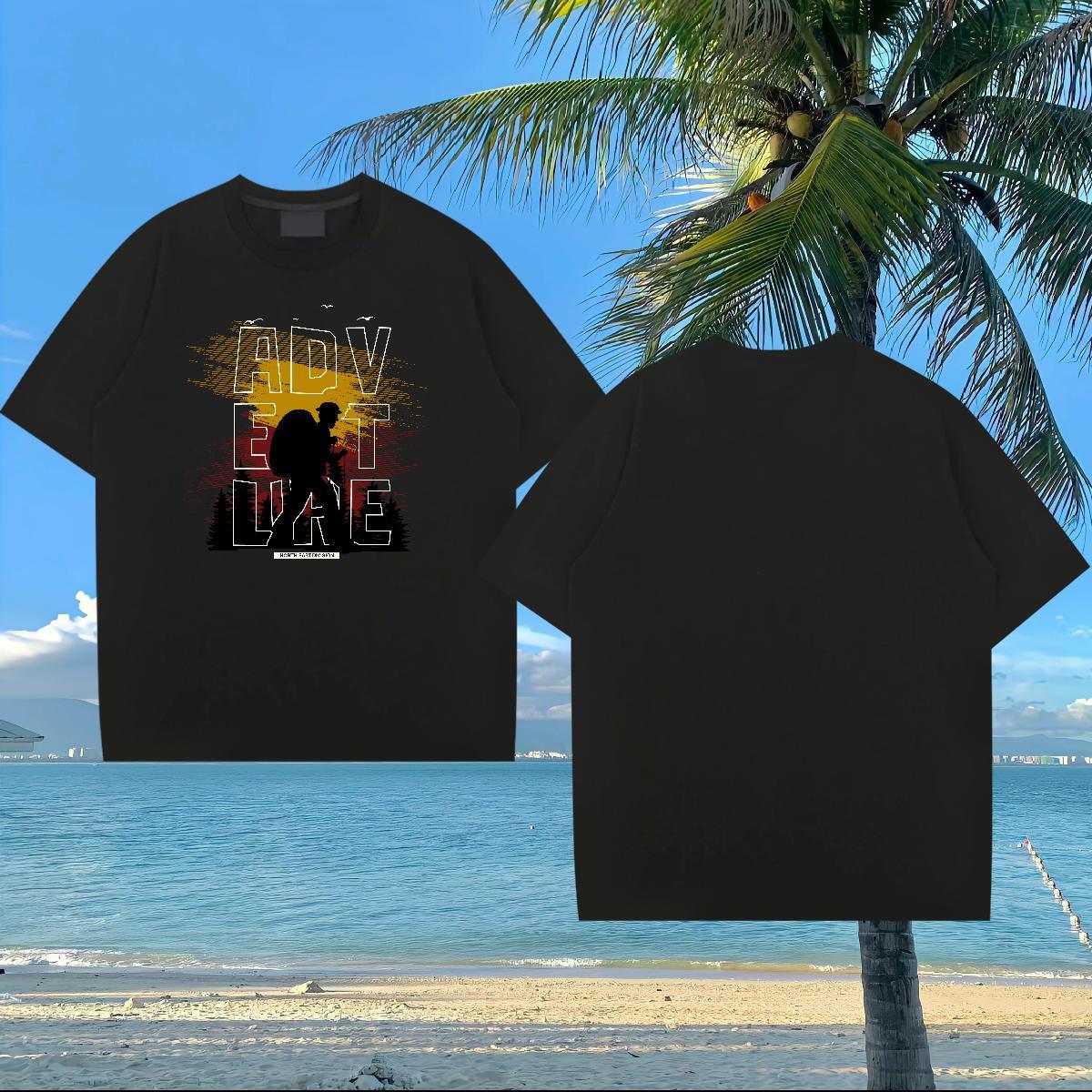 New Designer Men Tops Tees on foot Hip Hop Street 230g Cotton Clothes Breathable Soft Classic Mens T Shirts White Plus Size