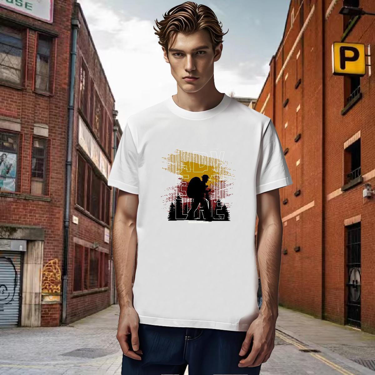 T-Shirts for Men 100% Cotton 230g on foot Street wear Hip Hop Breathable Black White Couples T Shirts Wholesale Unisex Wear