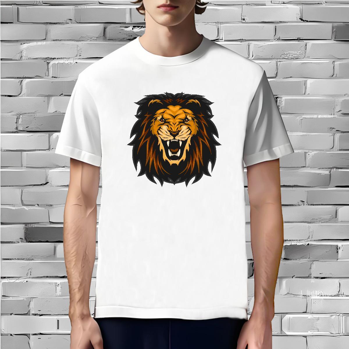 Soft Man T Shirts lion Breathable Short Sleeve Hip Hop DIY Printed 100% Cotton 230g Couples T Shirts New Tops
