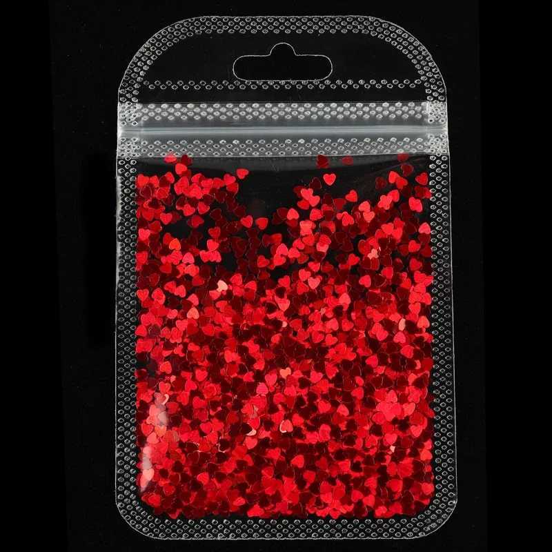 Holographic Sweet Love Heart Nail Glitter Flakes Shining Sequin For Nail Art Paillette Manicure 3D DIY Nail Art DecorationsXJ240815