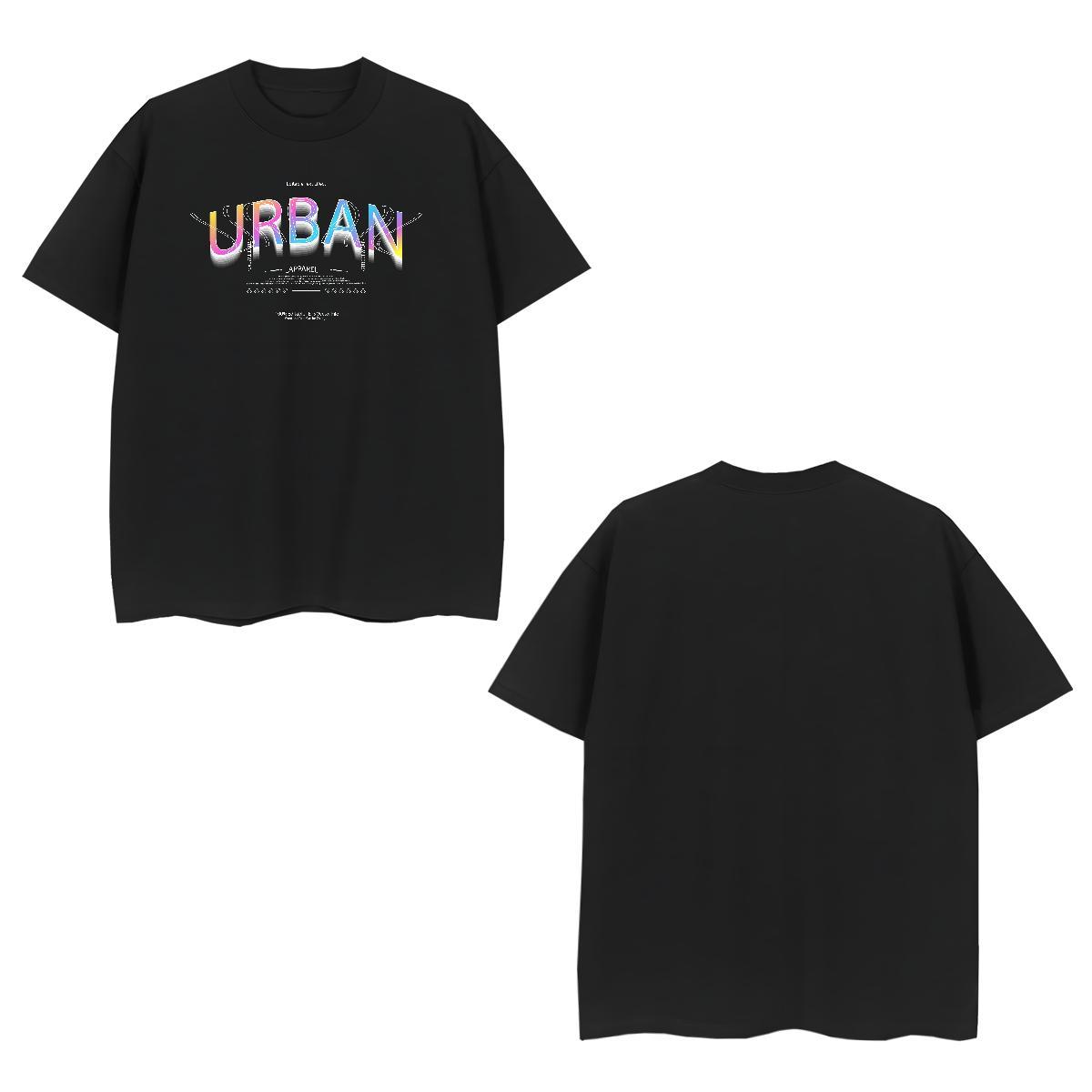 Cool URBAN 230g 100% Cotton Couples T Shirts High Street Hip Hop O Neck Short Sleeves T-Shirts 2024 Designer Plus Size Cartoon Tshirts