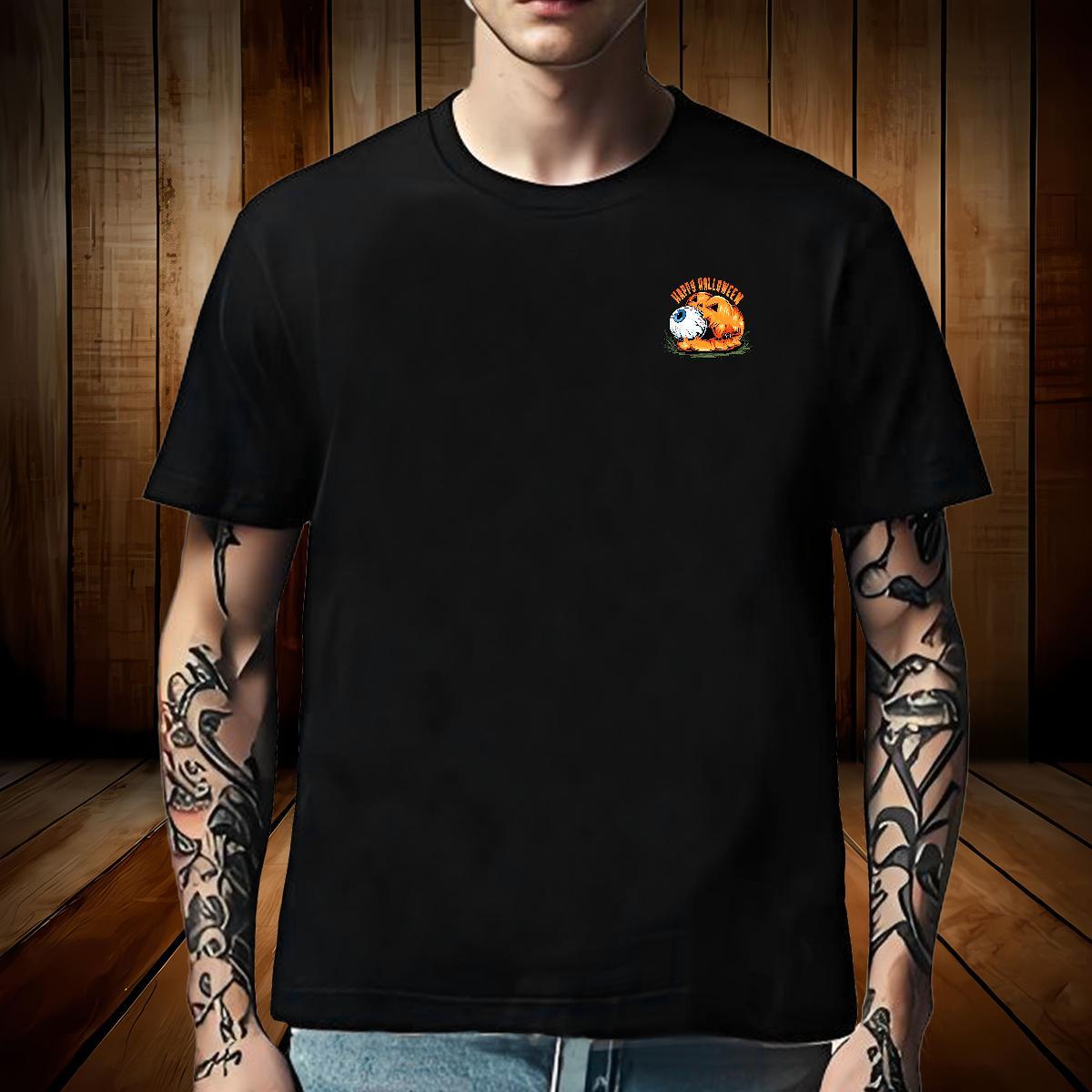Brand Mens Tshirts pumpkin Summer Casual 230g Cotton Clothings Breathable Cool Design T Shirt For Man Oversized 3XL 4XL